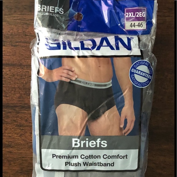 3Pk Briefs plush Waistband  100%cotton for men blue/gray.2XL(44-46) - Picture 1 of 2
